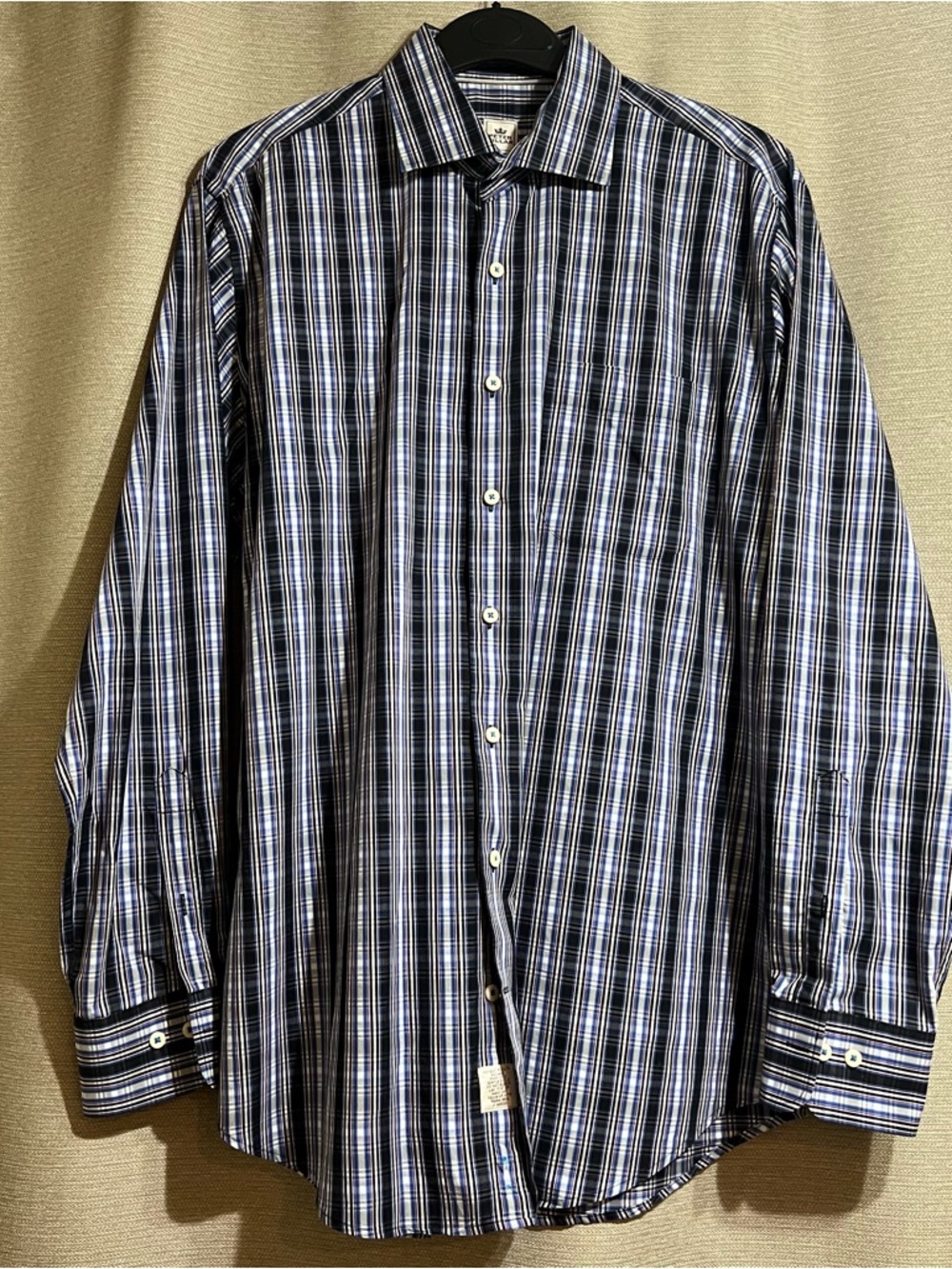 Peter Millar Seaside Finish Plaid‎ Button Down Shirt Large Multicolor Cotton